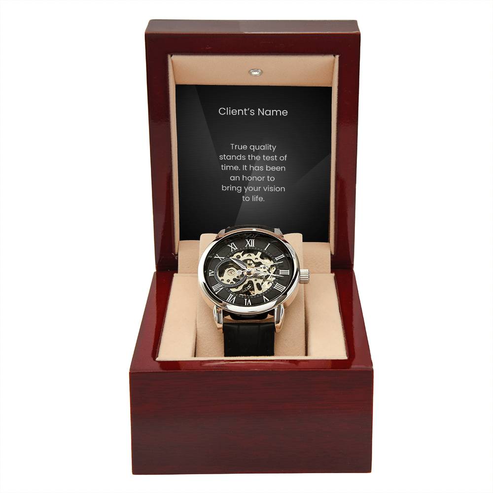 Men's Openwork Watch-Client Appreciation