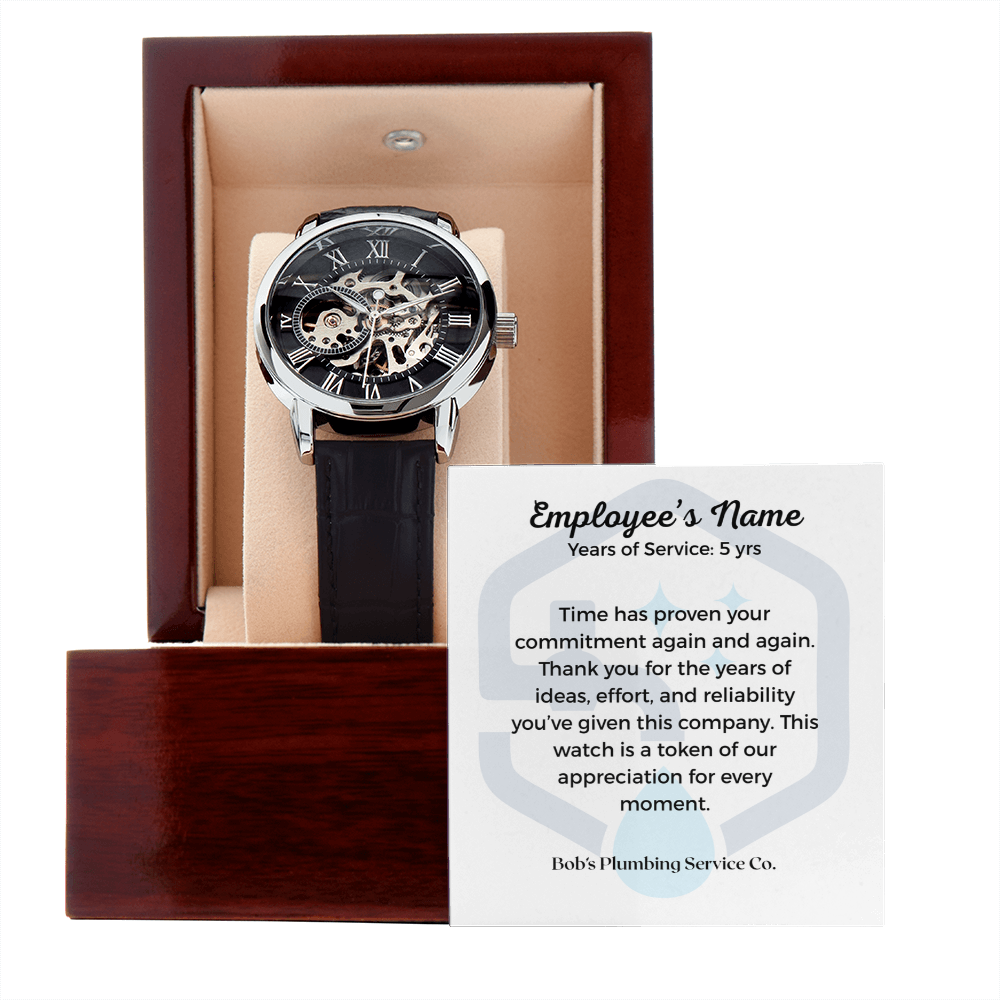 Business-Men's Openwork Watch-Employee Appreciation