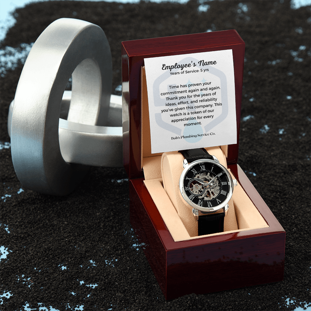 Business-Men's Openwork Watch-Employee Appreciation