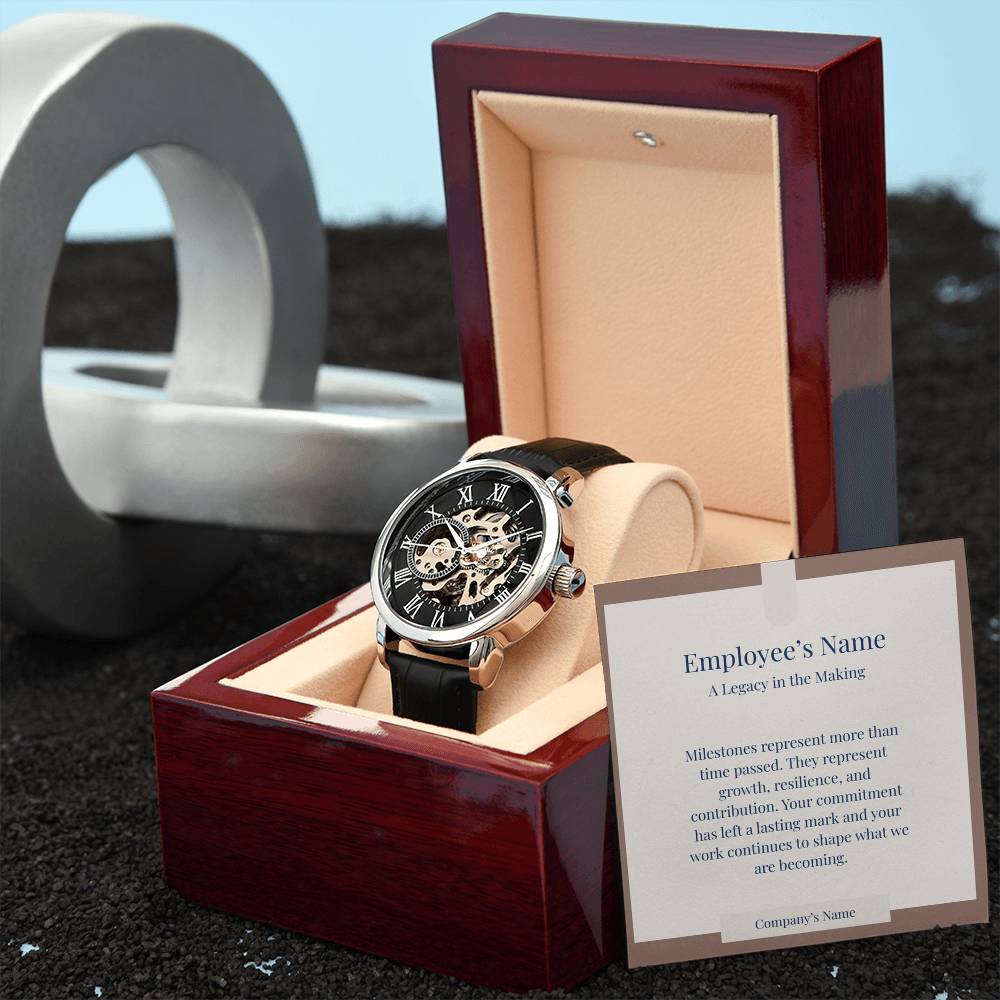 Men's Openwork Watch-Employee Milestone
