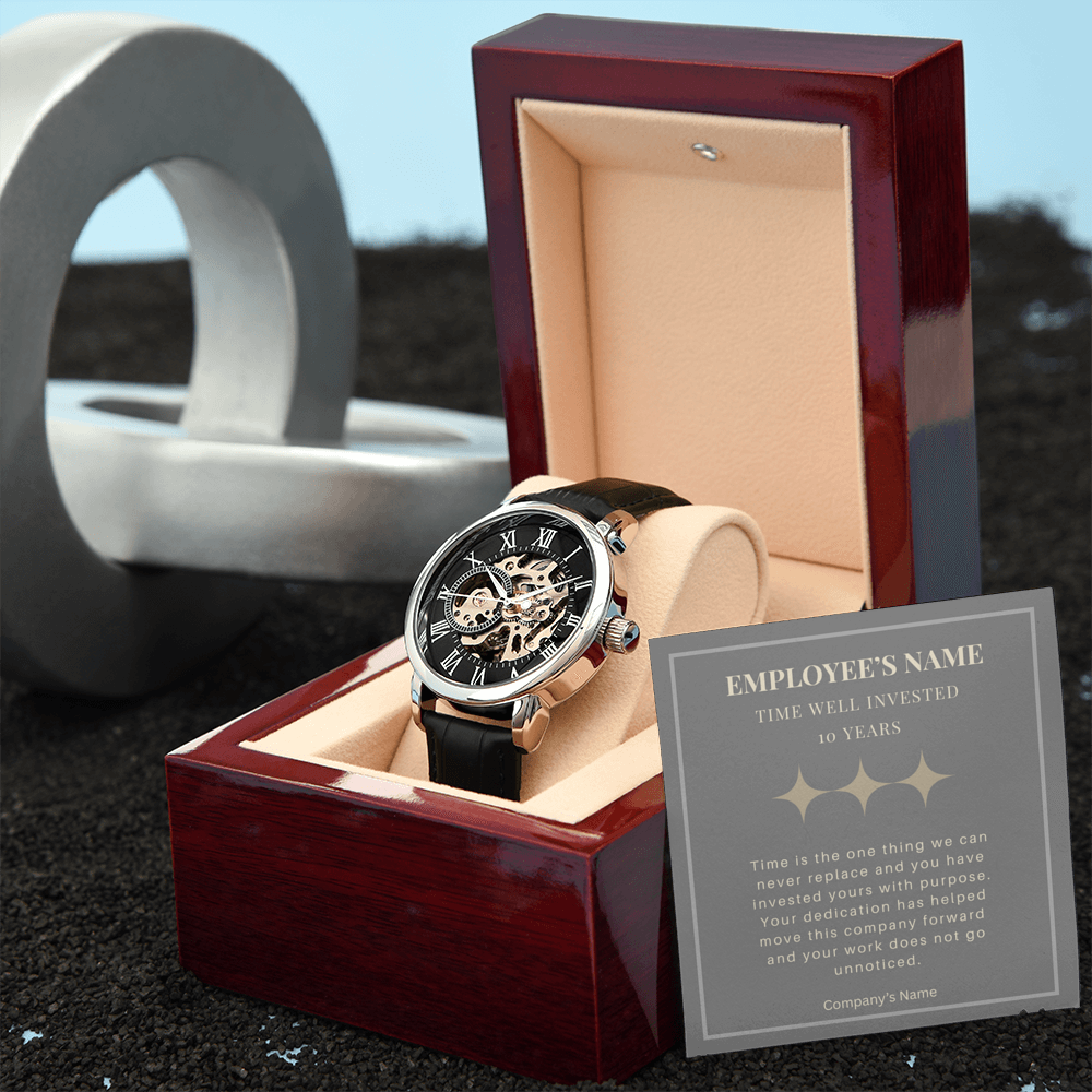 Men's Openwork Watch-Employee Milestone- 10 yrs