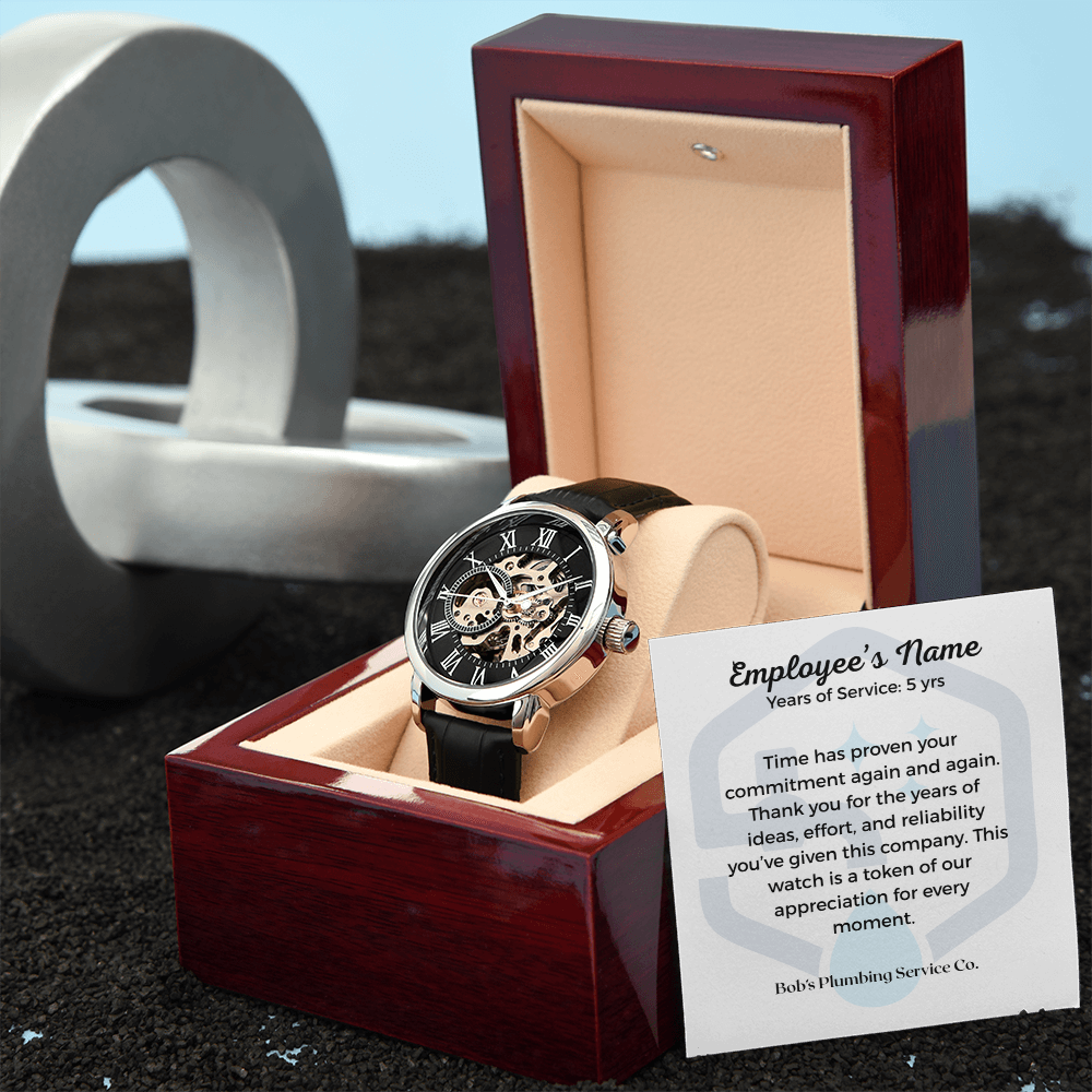 Business-Men's Openwork Watch-Employee Appreciation