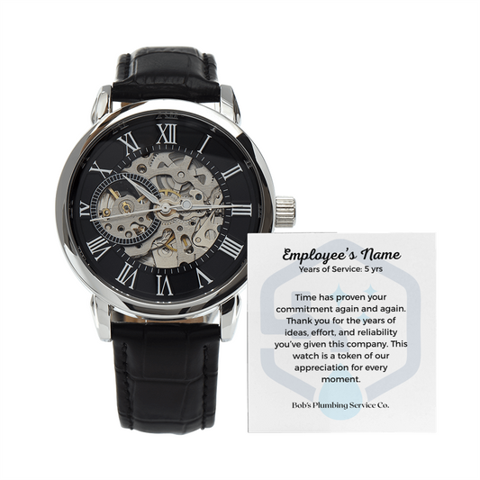 Business-Men's Openwork Watch-Employee Appreciation