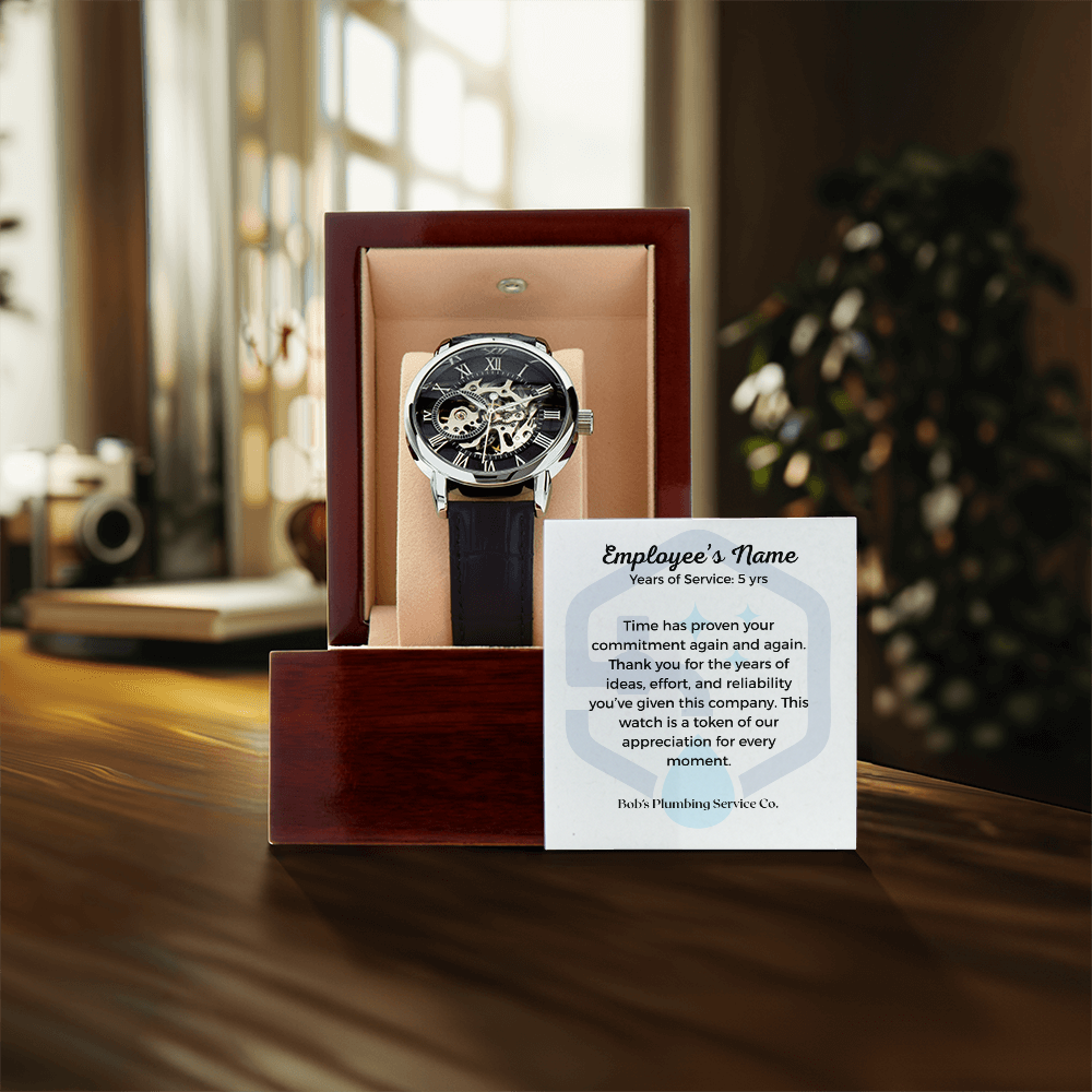 Business-Men's Openwork Watch-Employee Appreciation