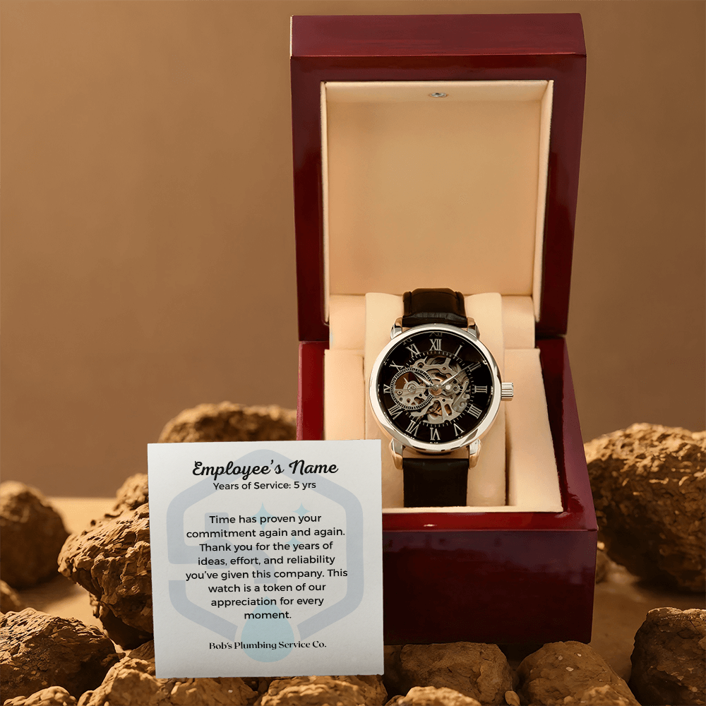Business-Men's Openwork Watch-Employee Appreciation