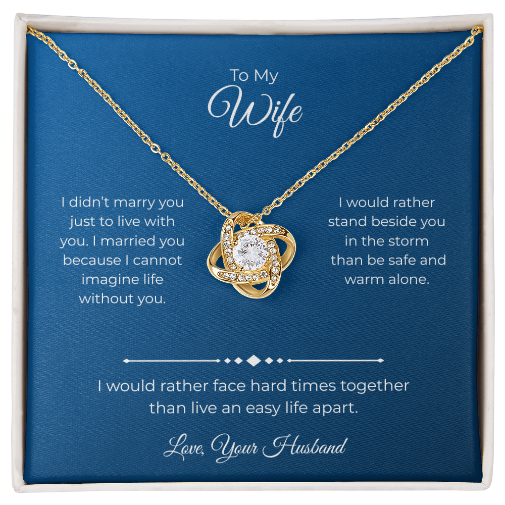 Beautiful Love Knot Necklace- for your Wife