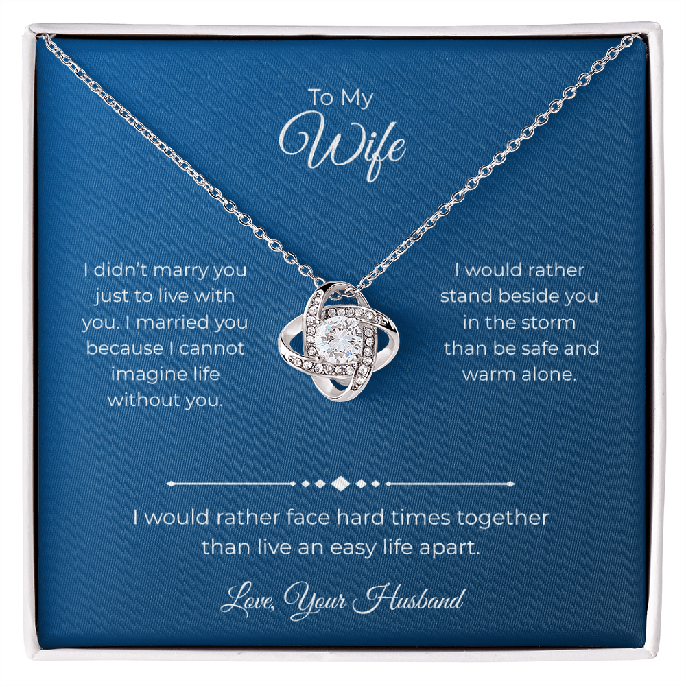 Beautiful Love Knot Necklace- for your Wife