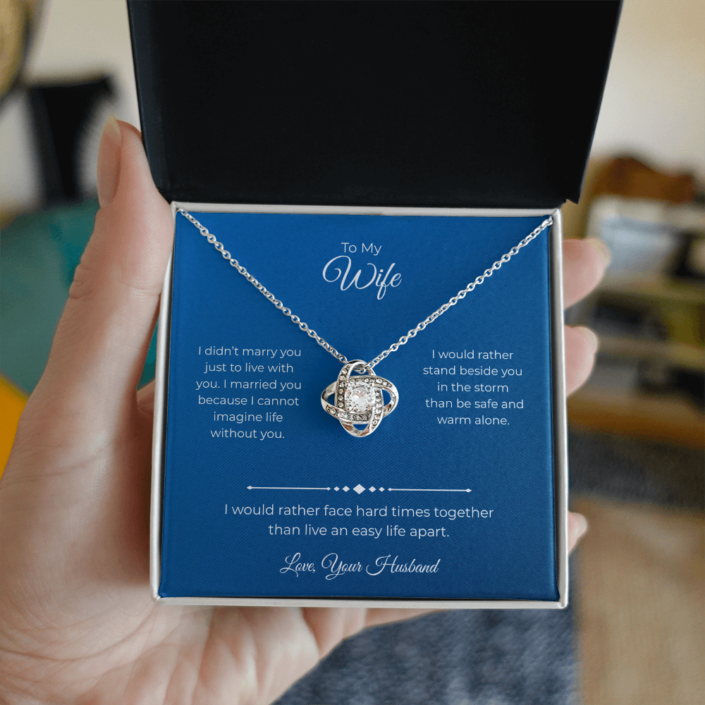 Beautiful Love Knot Necklace- for your Wife