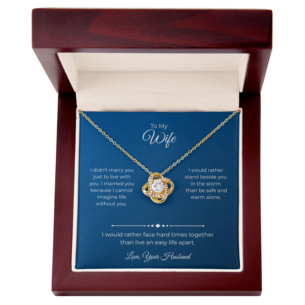 Beautiful Love Knot Necklace- for your Wife