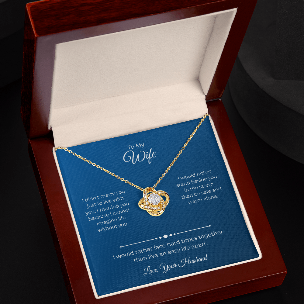 Beautiful Love Knot Necklace- for your Wife
