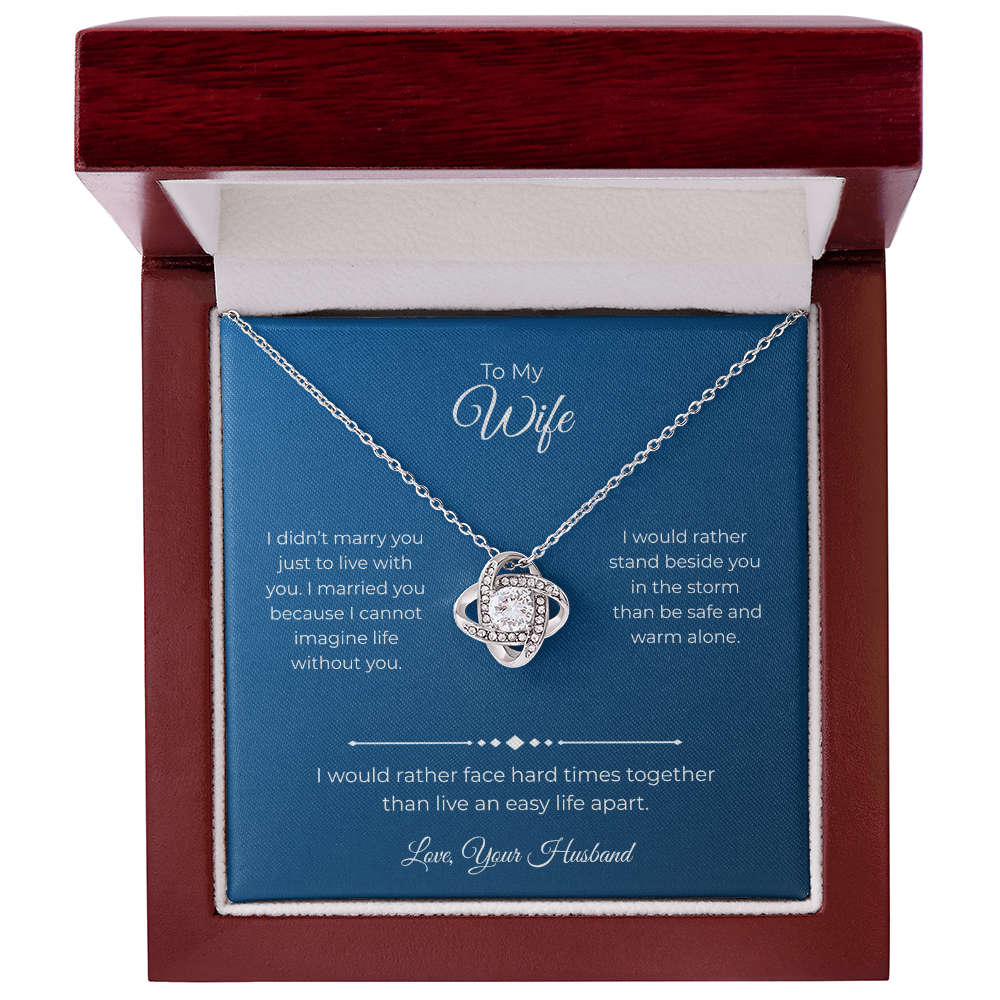 Beautiful Love Knot Necklace- for your Wife