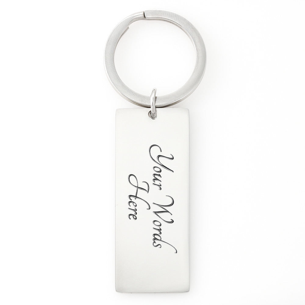 Engraved Rectangle Keychain- Customer Gift-Farmers Logo