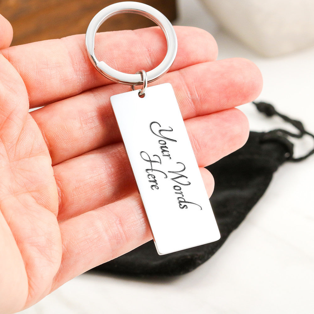 Engraved Rectangle Keychain- Business Branded keychain-Employee