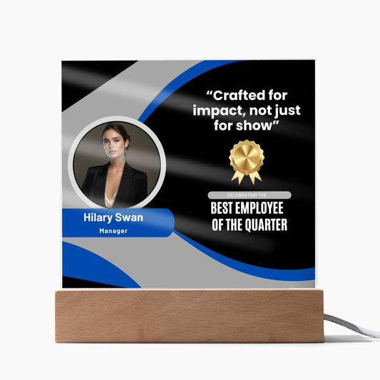 Square Acrylic Plaque-Employee Recognition-quarter