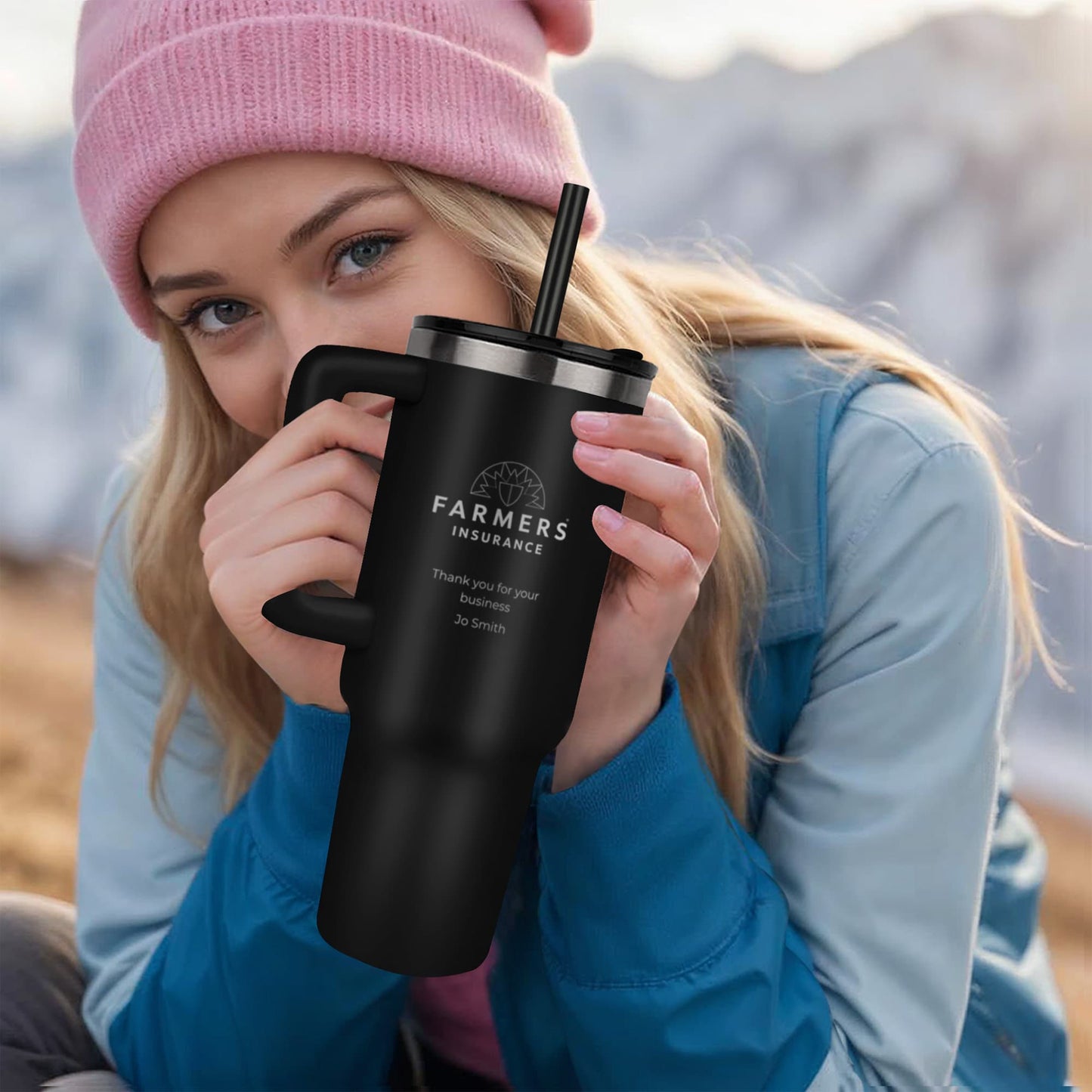 Pinnacle laser-engraved 40oz Tumbler-Branded Mug