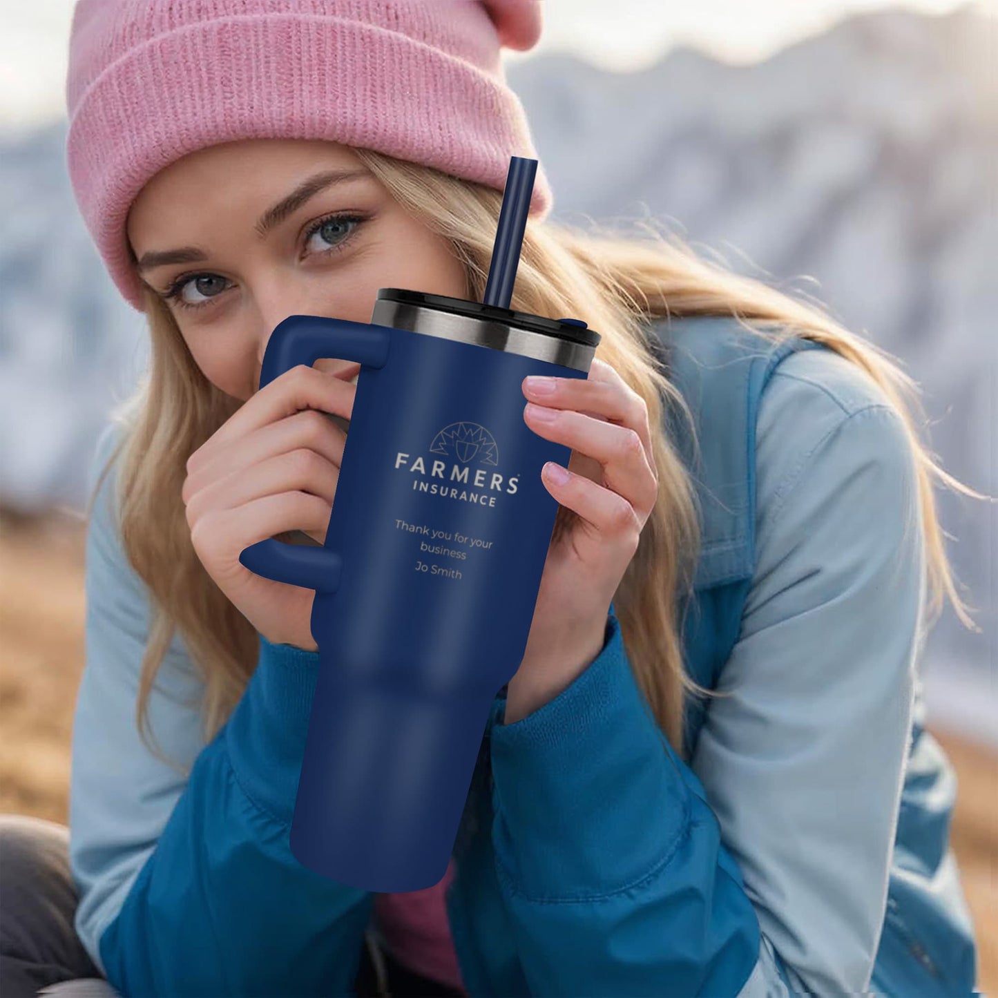Pinnacle laser-engraved 40oz Tumbler-Branded Mug
