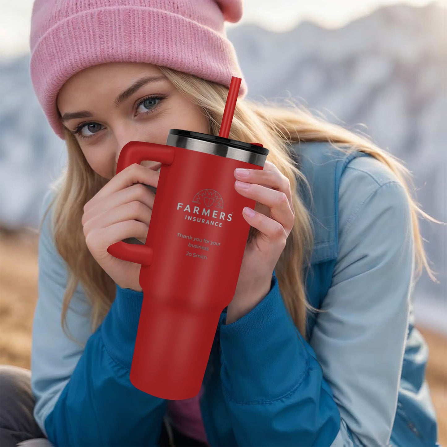 Pinnacle laser-engraved 40oz Tumbler-Branded Mug