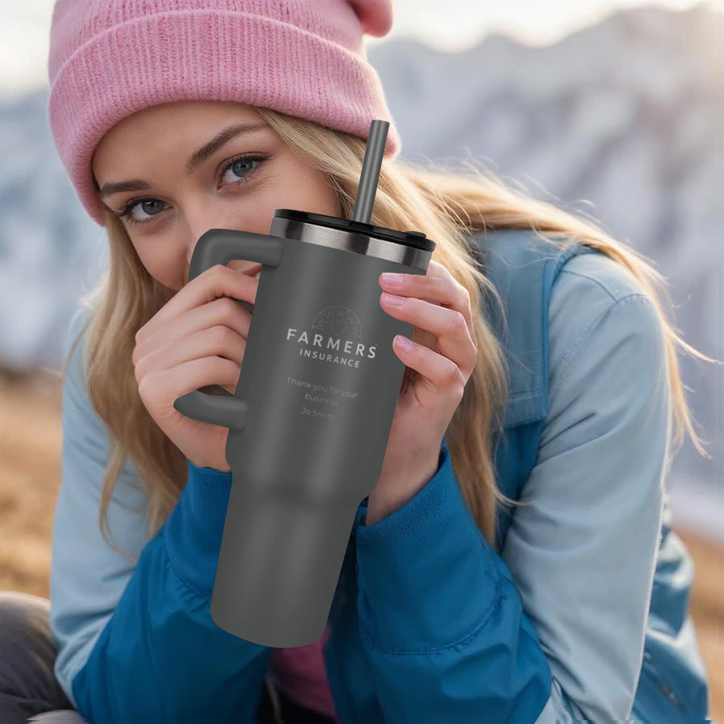 Pinnacle laser-engraved 40oz Tumbler-Branded Mug