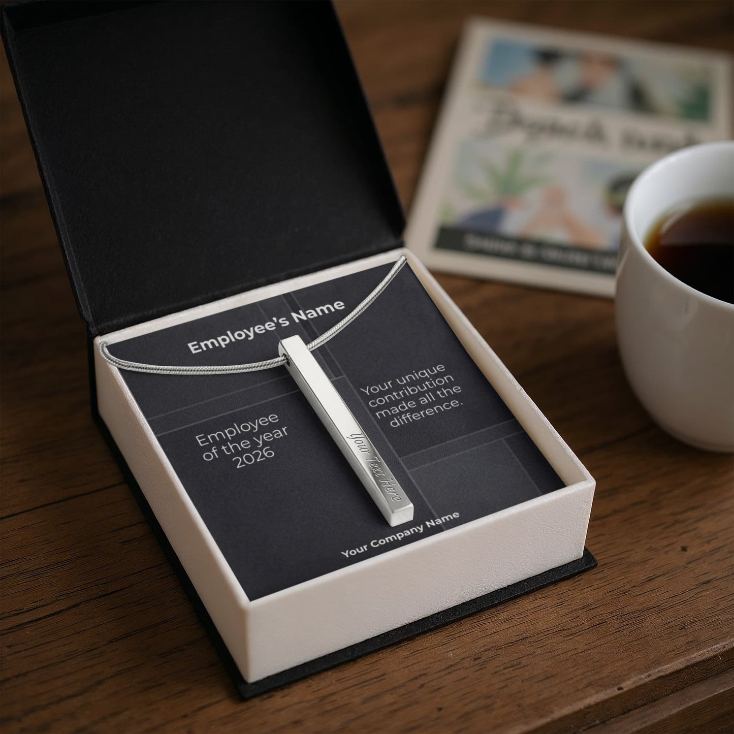 4 Sided Necklace-Employee Recognition