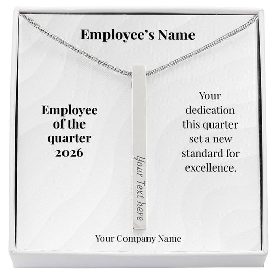 4 Sided Necklace-Employee Recognition