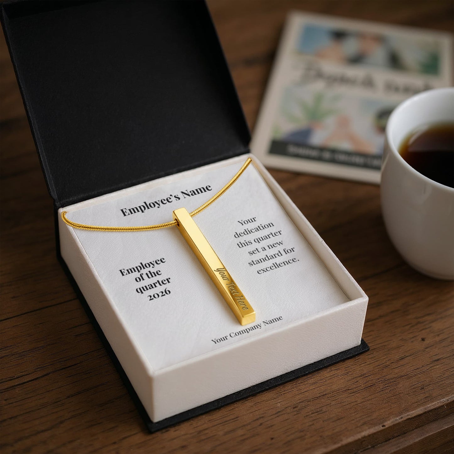 4 Sided Necklace-Employee Recognition