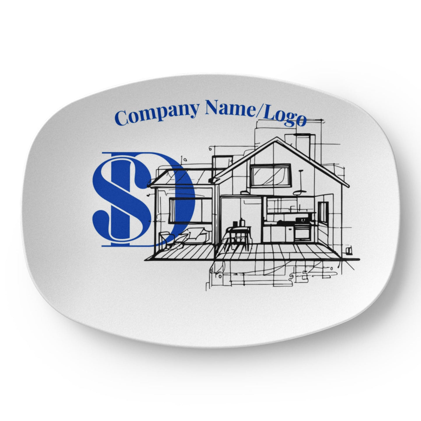 Custom printed serving 10” x 14” Platter- Business Branded Serving Platter