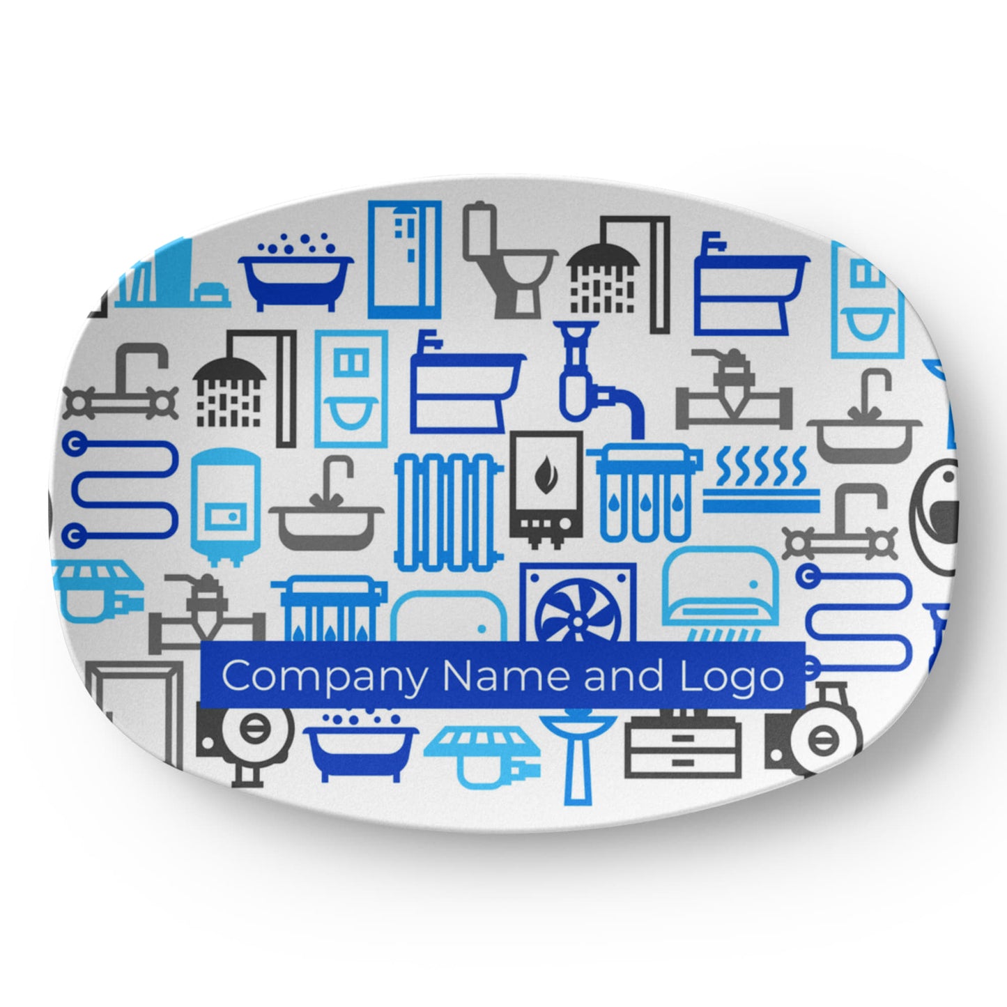 Custom printed serving 10” x 14” Platter- Business Branded Serving Platter