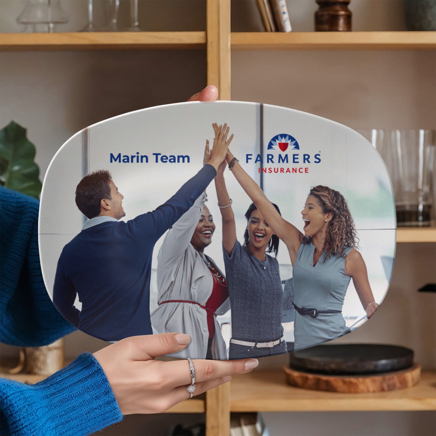 Custom printed serving 10” x 14” Platter- Business Branded Serving Platter