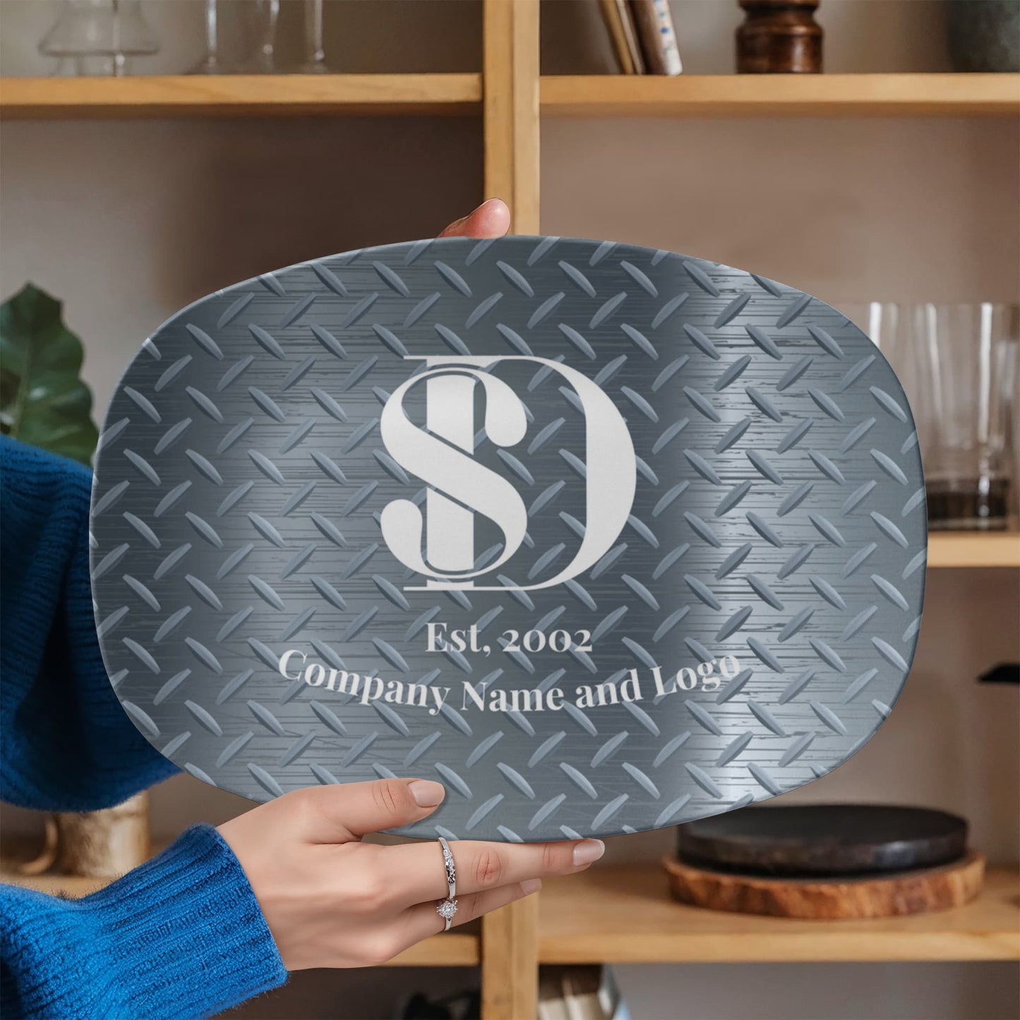 Custom printed serving 10” x 14” Platter- Business Branded Serving Platter