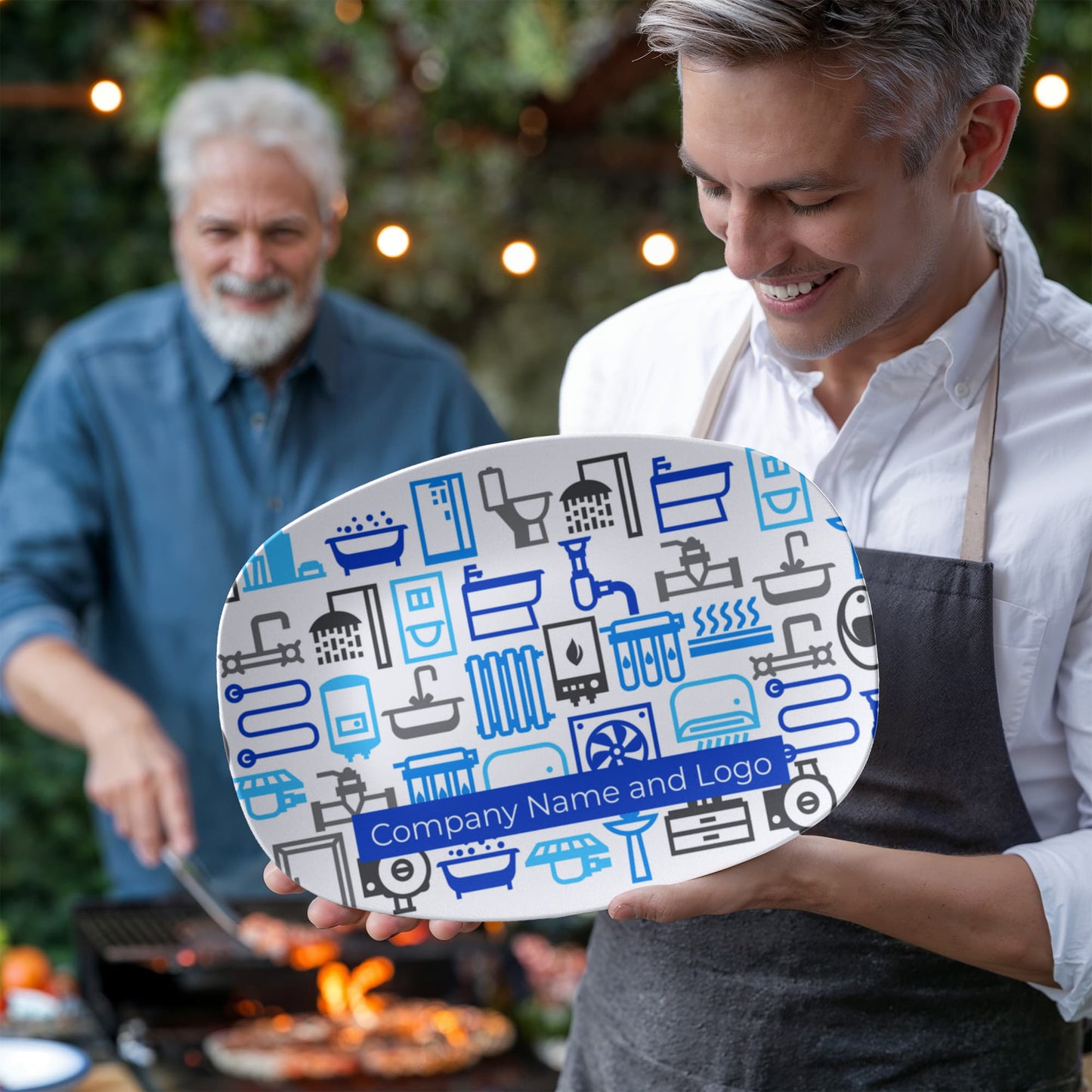 Custom printed serving 10” x 14” Platter- Business Branded Serving Platter