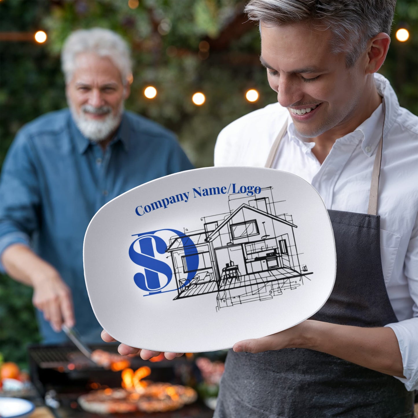 Custom printed serving 10” x 14” Platter- Business Branded Serving Platter