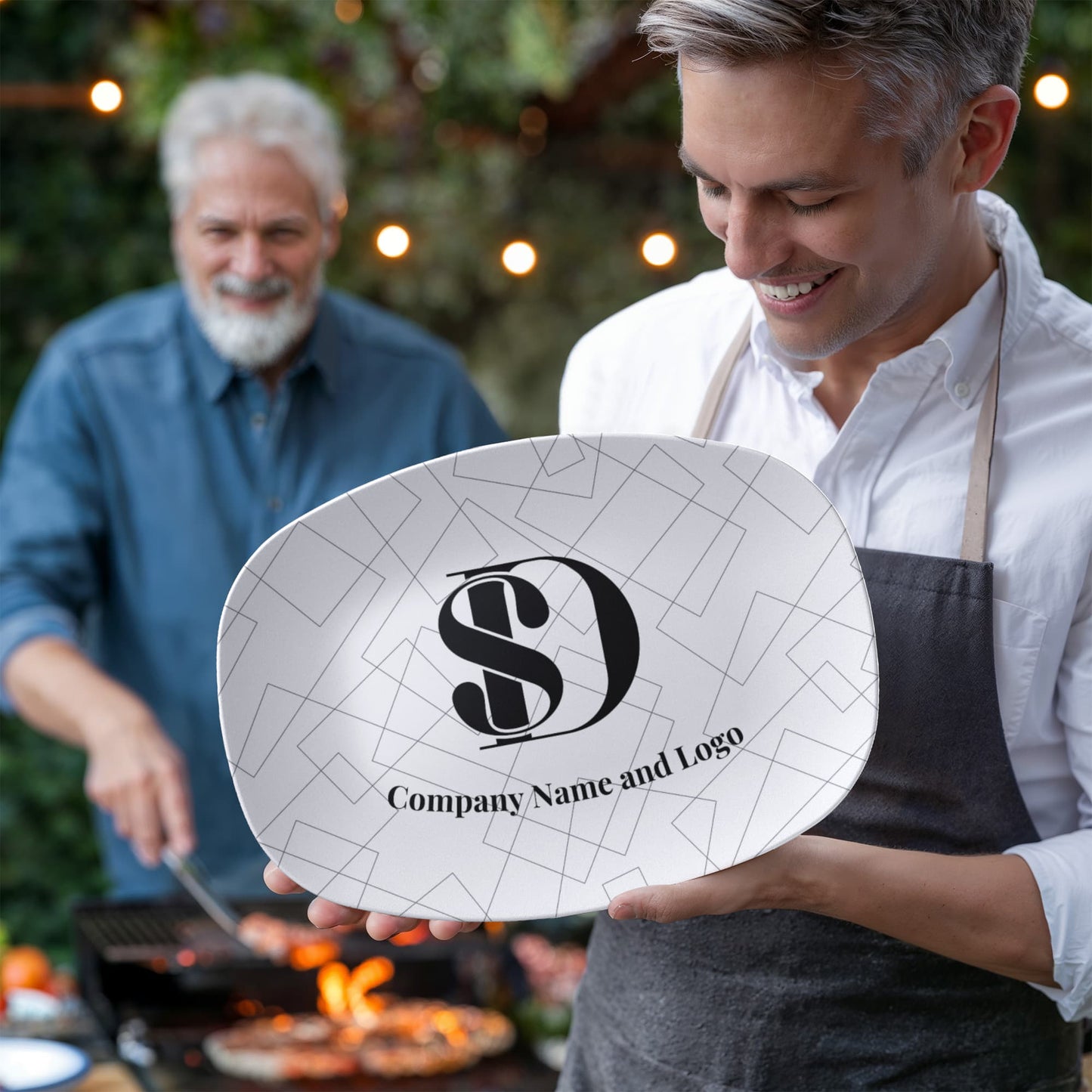 Custom printed serving 10” x 14” Platter- Business Branded Serving Platter