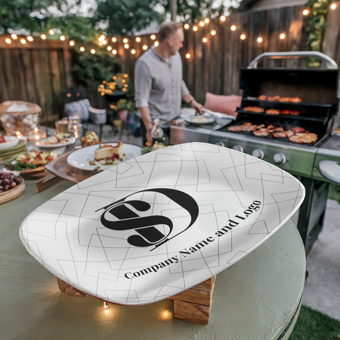 Custom printed serving 10” x 14” Platter- Business Branded Serving Platter