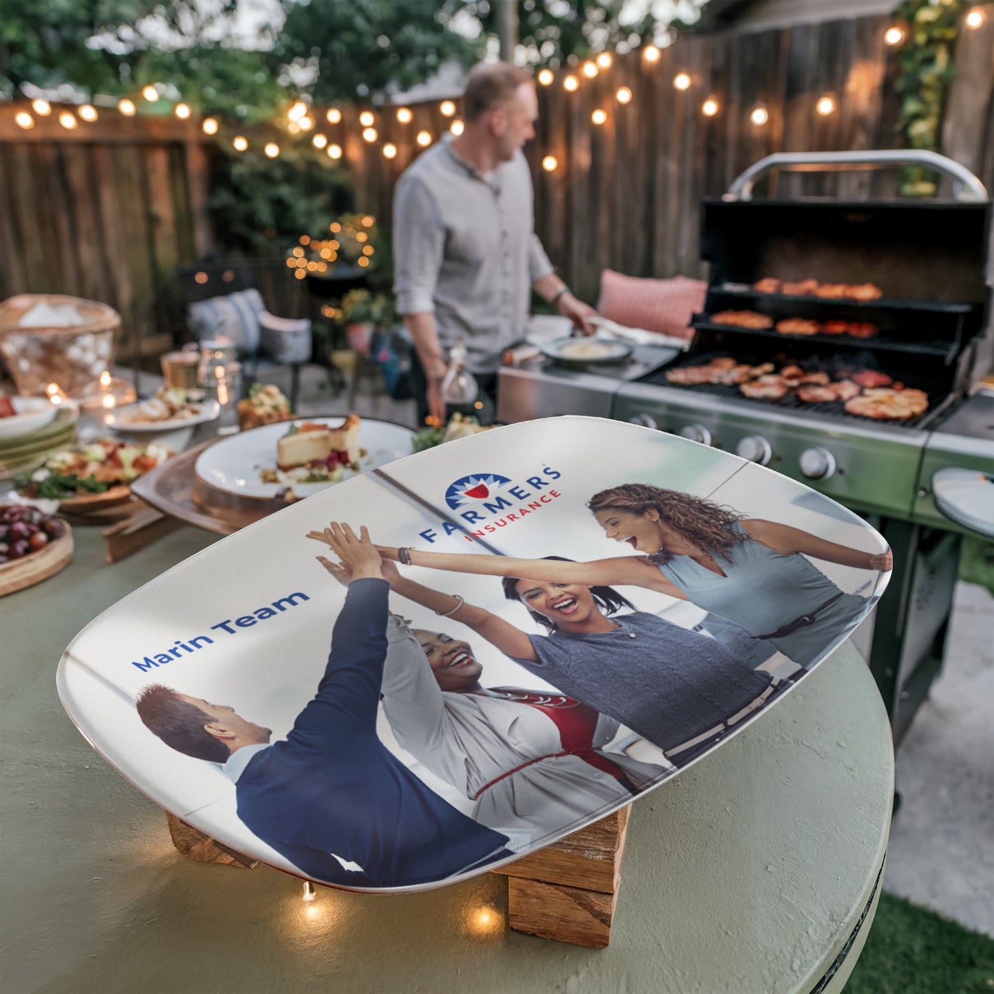 Custom printed serving 10” x 14” Platter- Business Branded Serving Platter