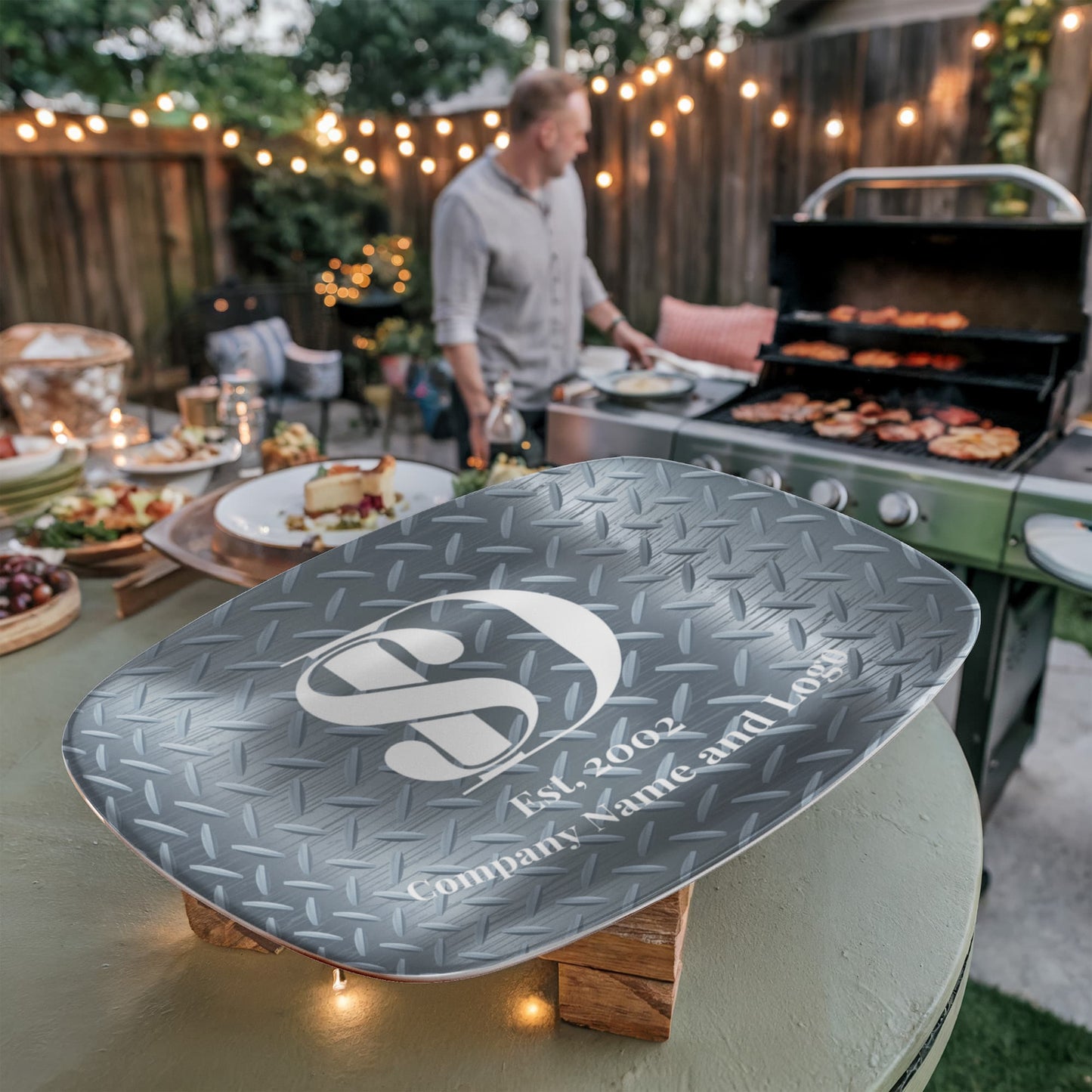 Custom printed serving 10” x 14” Platter- Business Branded Serving Platter