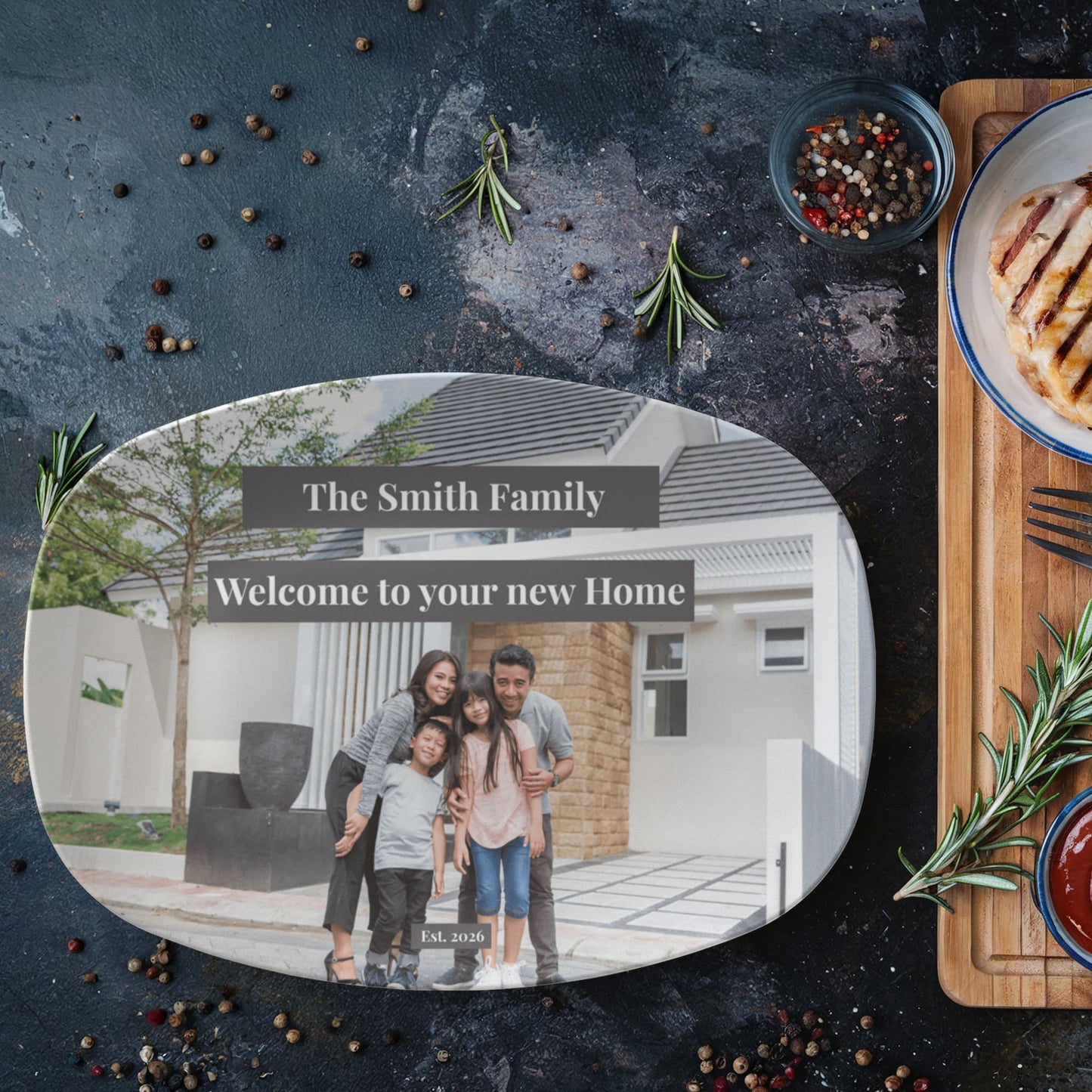 Custom printed serving 10” x 14” Platter- Client Appreciation Gift