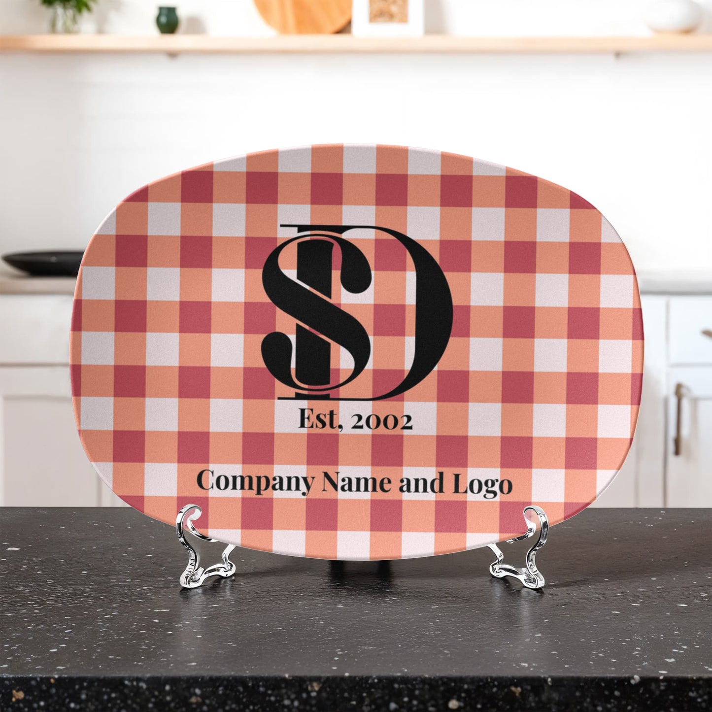 Custom printed serving 10” x 14” Platter- Business Branded Serving Platter