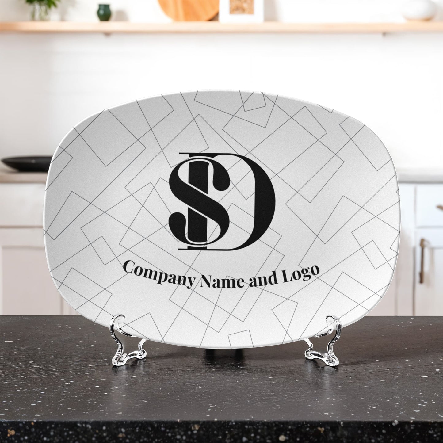 Custom printed serving 10” x 14” Platter- Business Branded Serving Platter