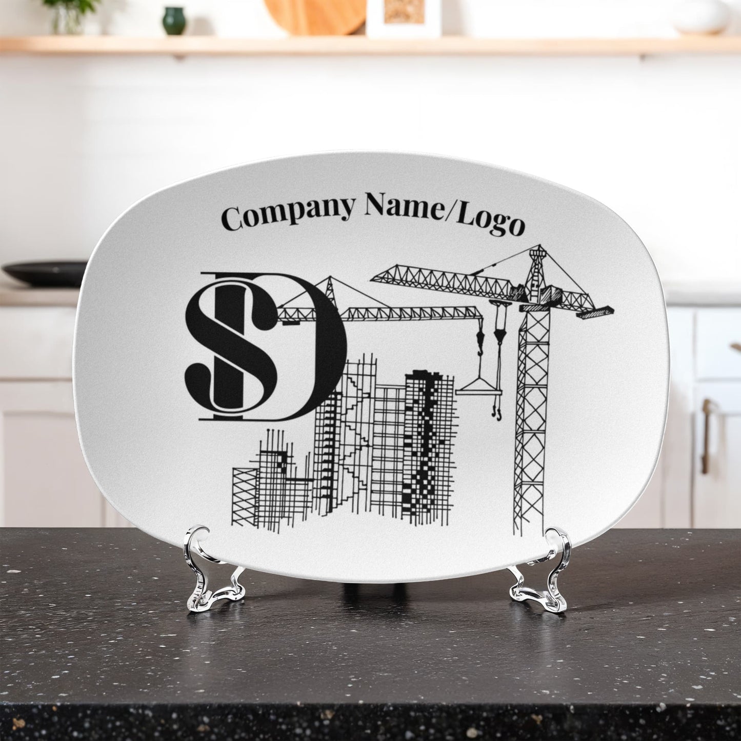 Custom printed serving 10” x 14” Platter- Business Branded Serving Platter
