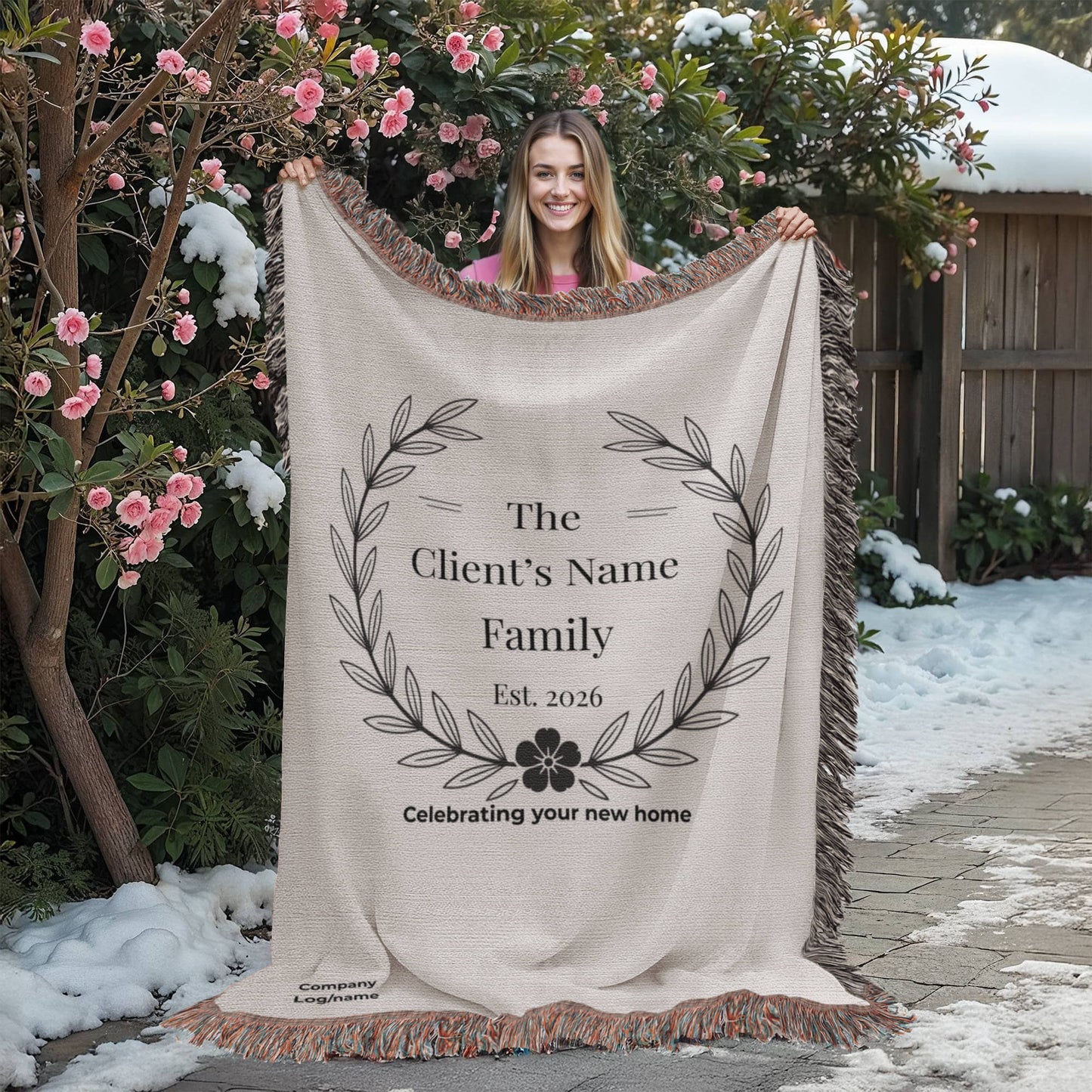 Heirloom Artwork Woven Blanket-Client Appreciation