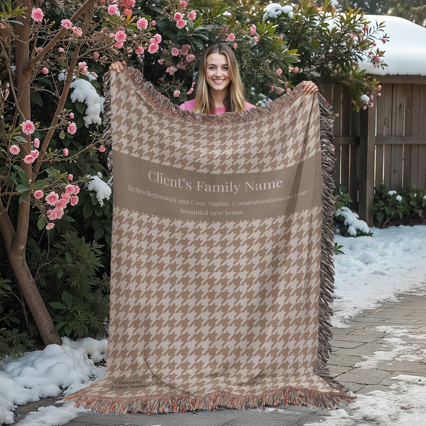 Heirloom Artwork Woven Blanket-Client Appreciation