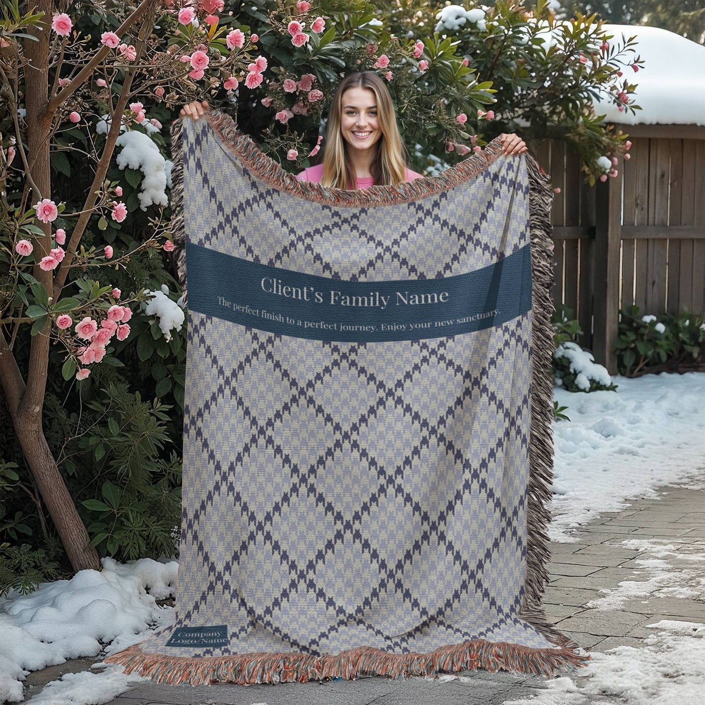 Heirloom Artwork Woven Blanket-Client Appreciation