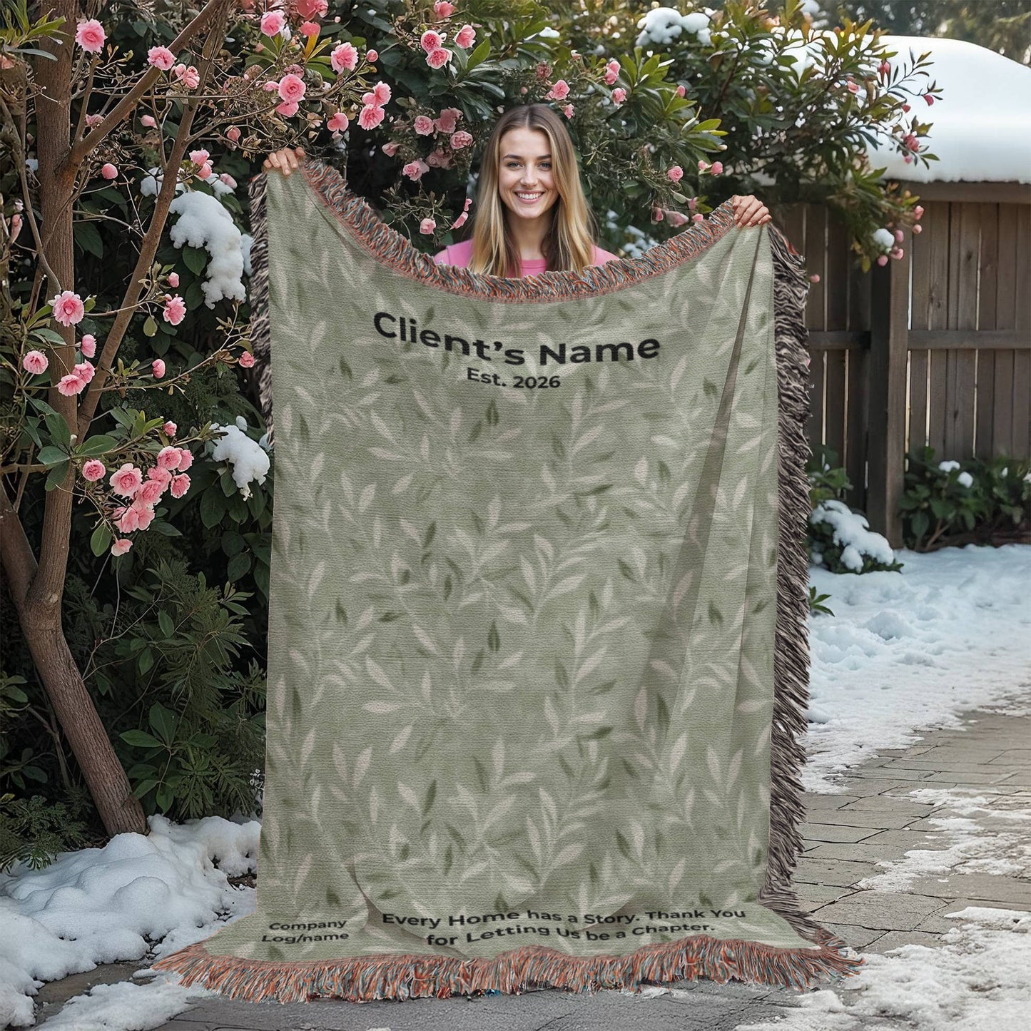 Heirloom Artwork Woven Blanket-Client Appreciation