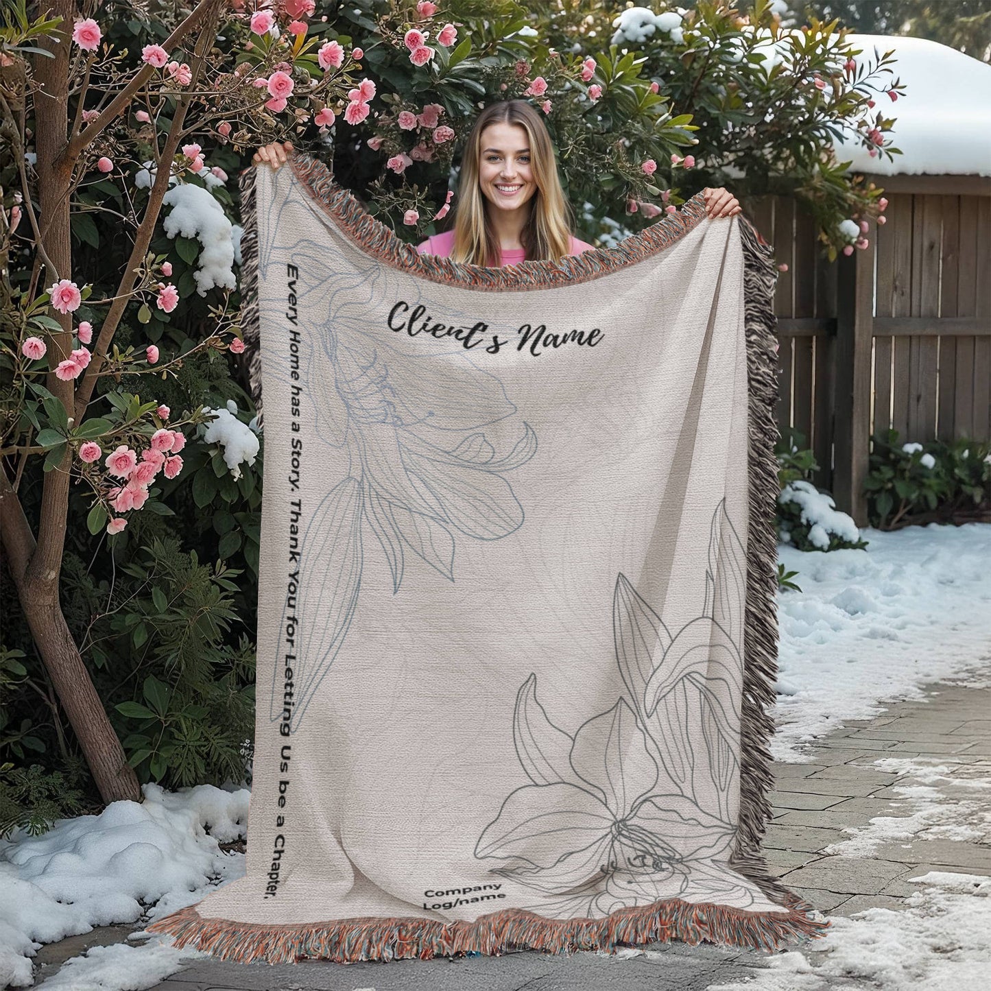 Heirloom Artwork Woven Blanket-Client Appreciation