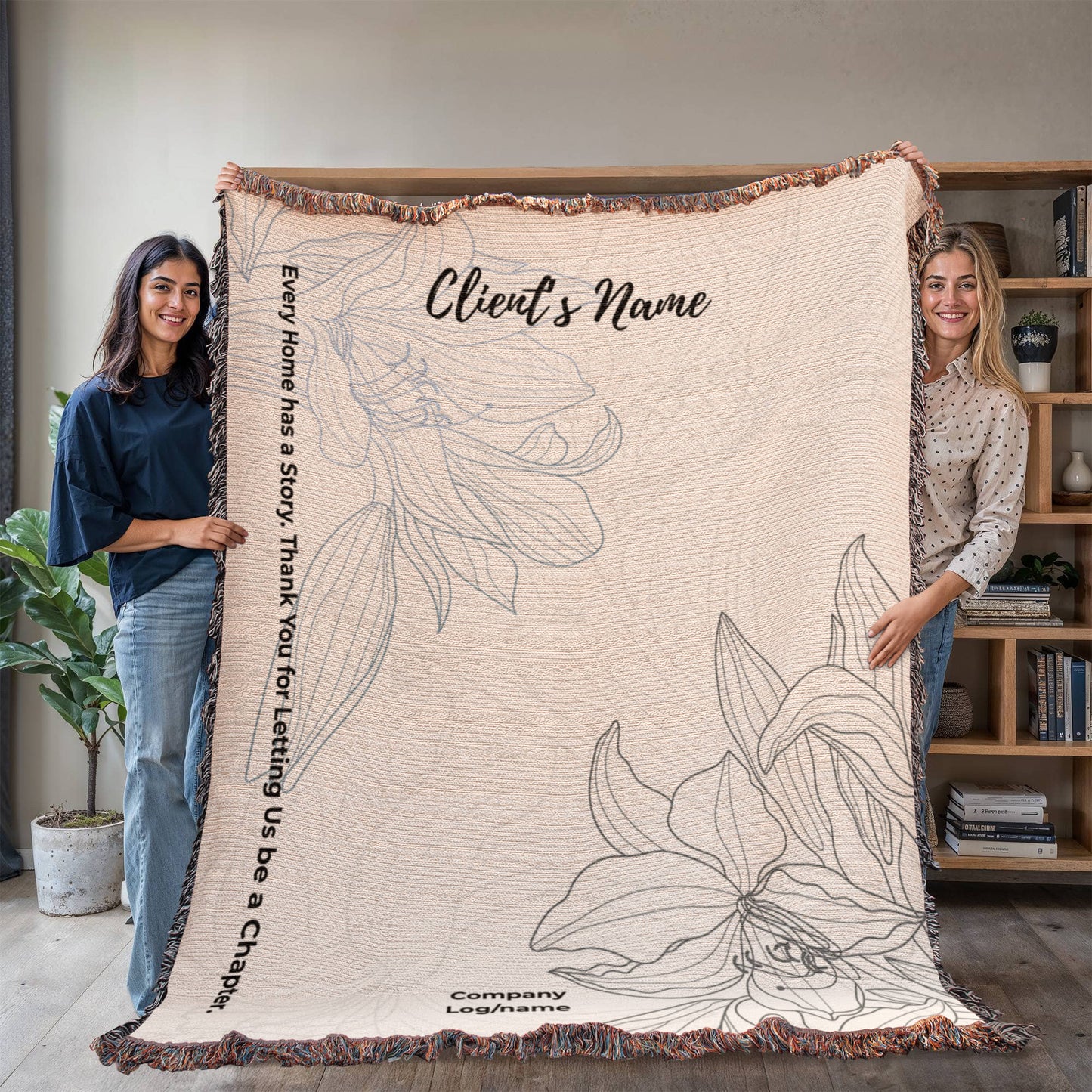 Heirloom Artwork Woven Blanket-Client Appreciation