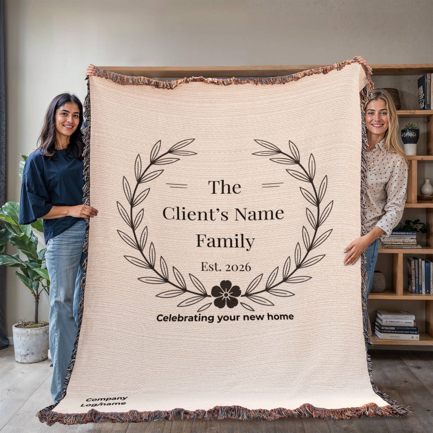 Heirloom Artwork Woven Blanket-Client Appreciation