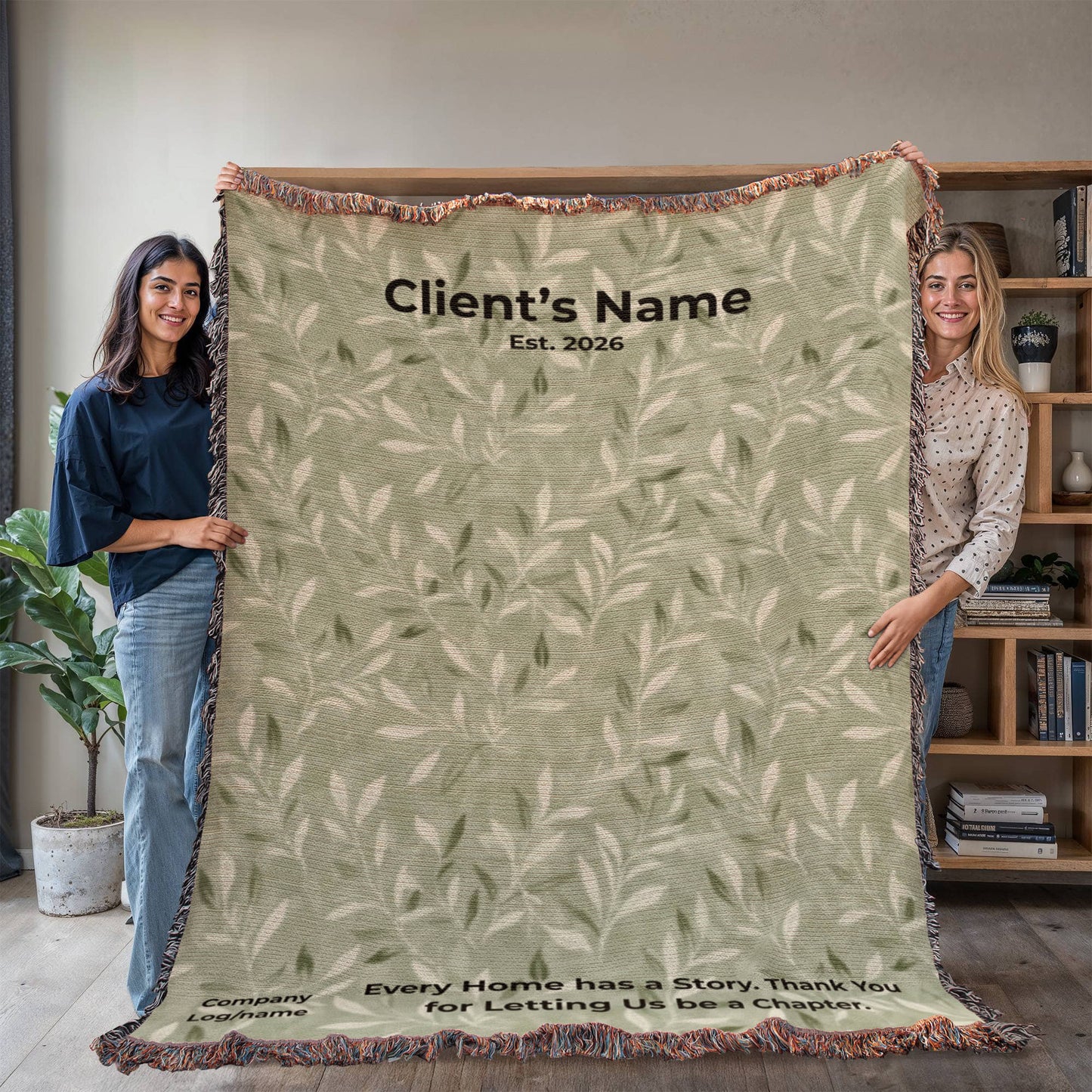 Heirloom Artwork Woven Blanket-Client Appreciation