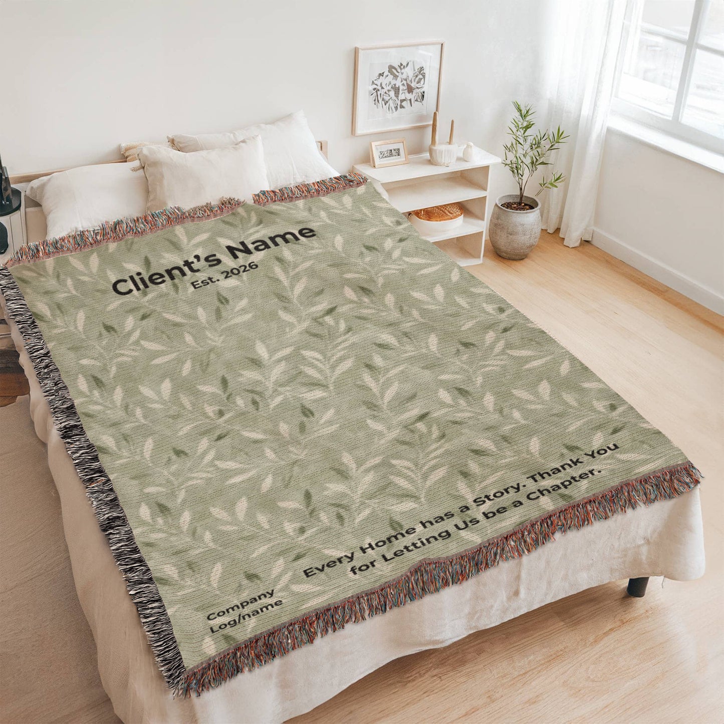 Heirloom Artwork Woven Blanket-Client Appreciation