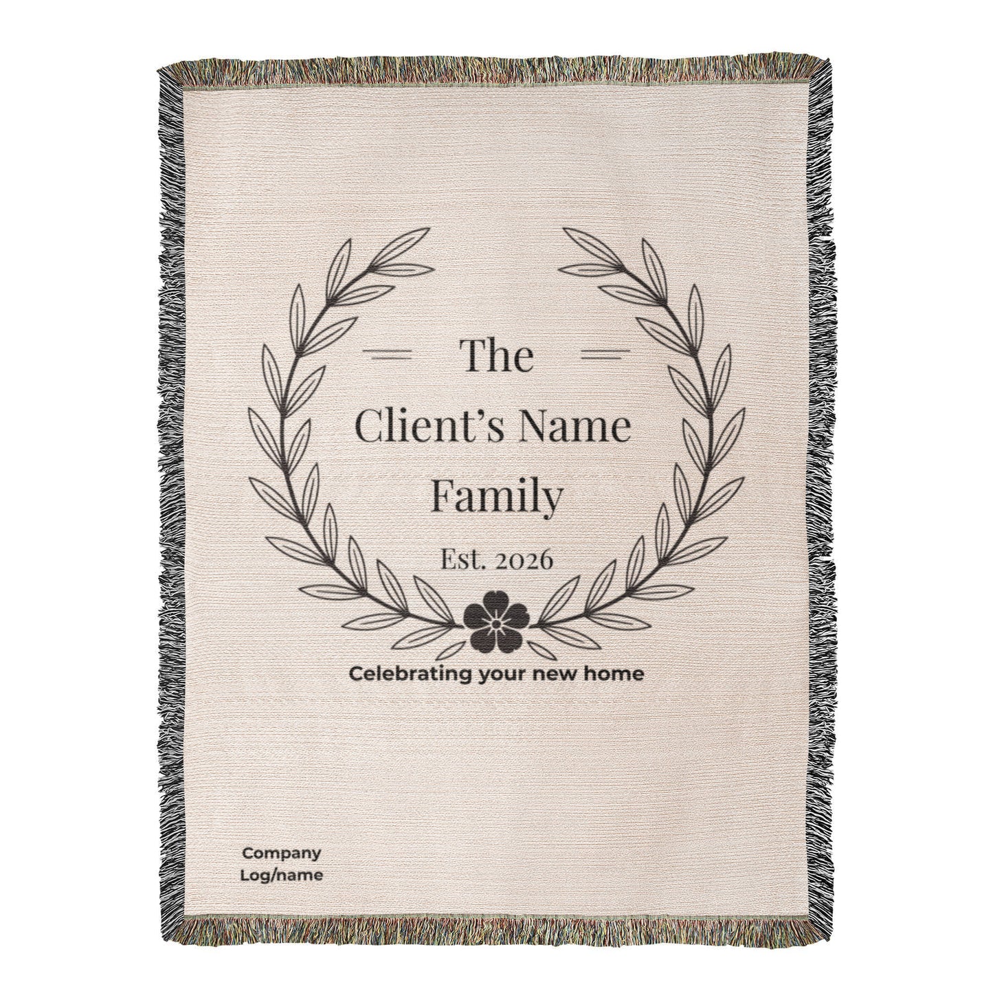 Heirloom Artwork Woven Blanket-Client Appreciation