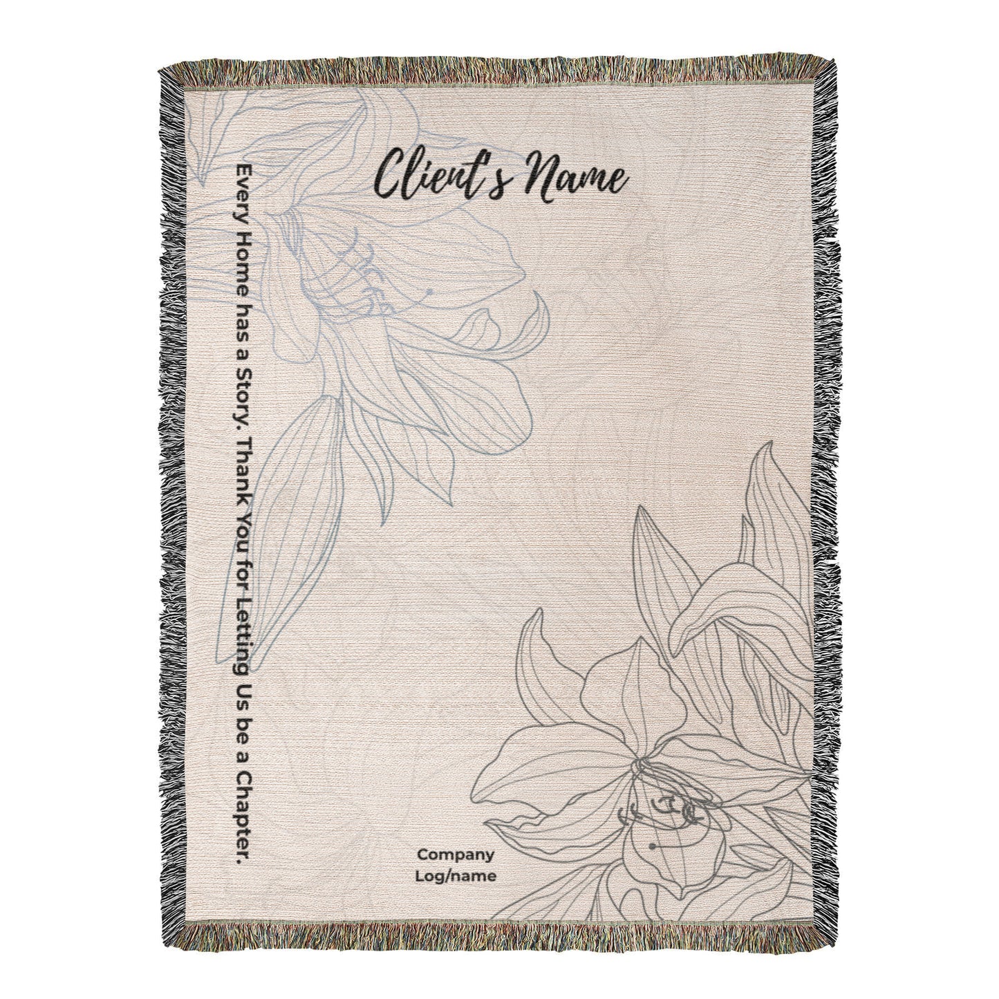 Heirloom Artwork Woven Blanket-Client Appreciation